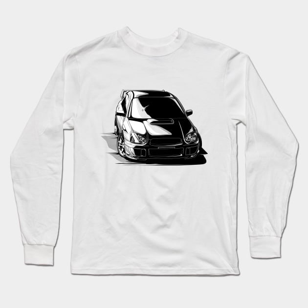 Subie Impreza WRX STI Long Sleeve T-Shirt by racingfactory